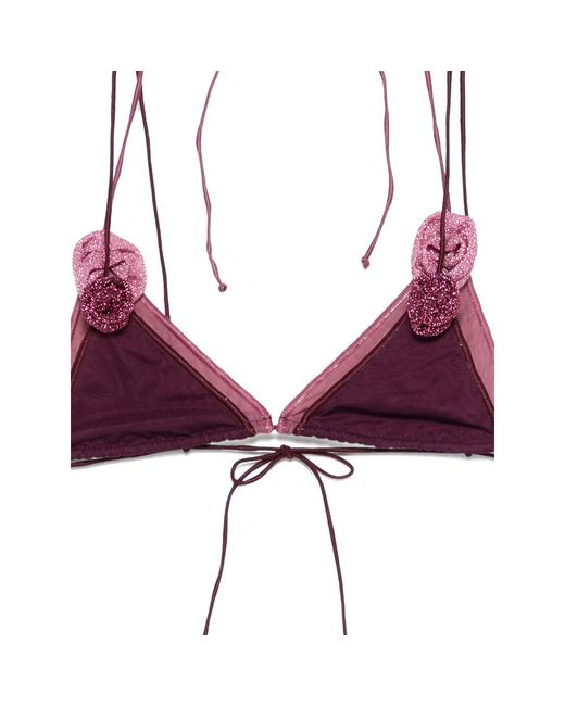 Oseree White Decal Bikini Two-Piece Set