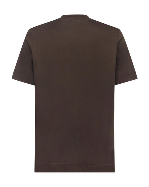 Giuliano Galiano Brown Crew Neck T-Shirt for men