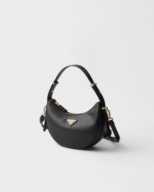 Prada Black Arqué Mini Leather Shoulder Bag