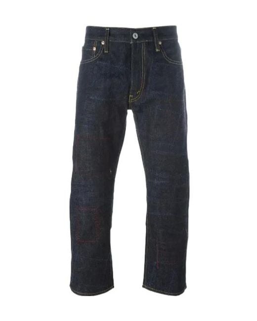 Junya Watanabe Blue Cropped Jeans for men