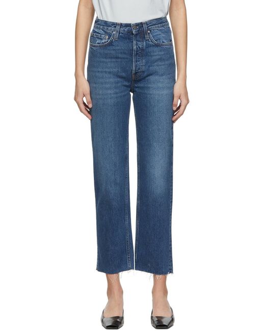 Totême Blue Totême Classic Straight-Leg Jeans
