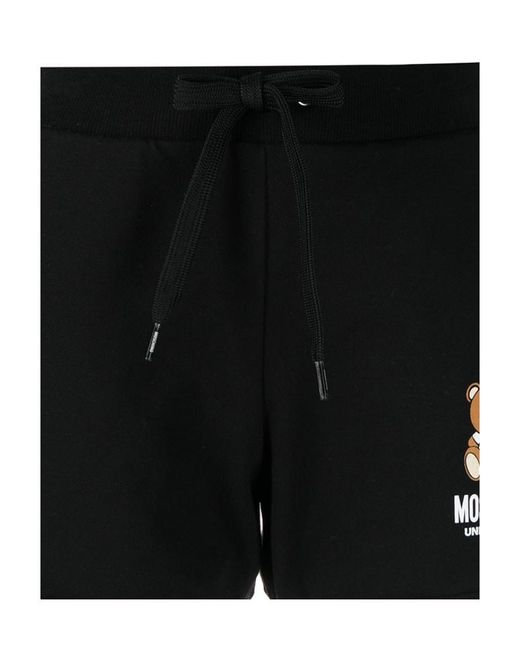 Moschino Black Underbear Logo Sports Shorts