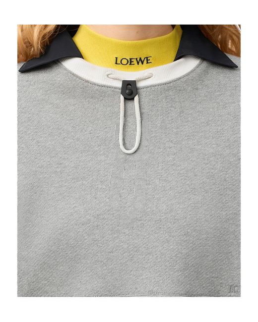 Loewe Gray Medium-Weight Fleece Sweatshirt