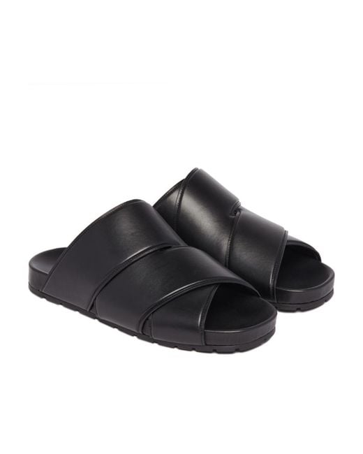 Bottega Veneta Black Bridge Mule Sandals for men