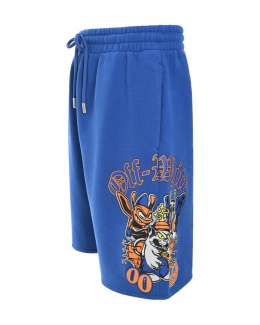 Off-White c/o Virgil Abloh Blue Gang Skate Shorts for men