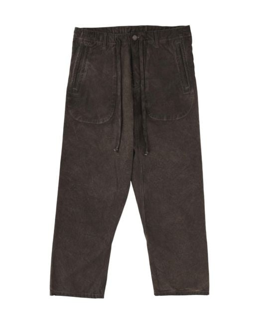 Uma Wang Gray Drawstring Casual Pants for men