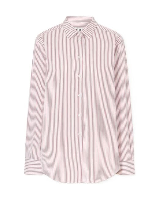 Rohe Pink Boss Striped Shirt