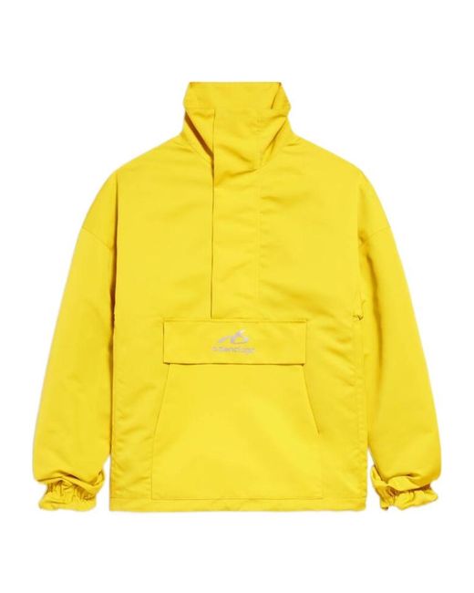Balenciaga Yellow Bodies Half-Zip Jacket for men