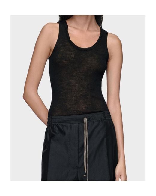 Maison Margiela Black Twisted Knit Tank Top