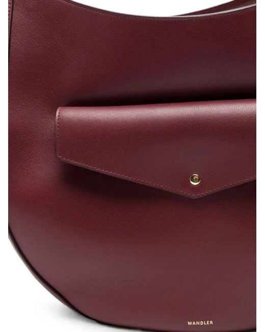 Wandler Purple Asymmetric Leather Tote Bag