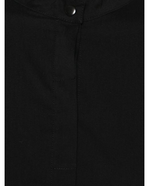 Thom Krom Black Snap Button Top