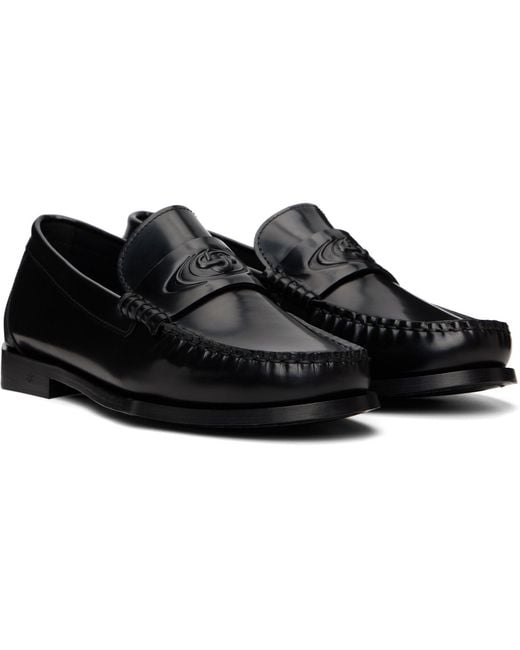 Casablanca Black Leather Loafers for men