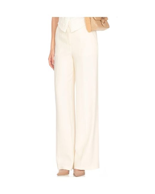 Pinko White Pergamino Special-Occasion Wide-Leg Trousers
