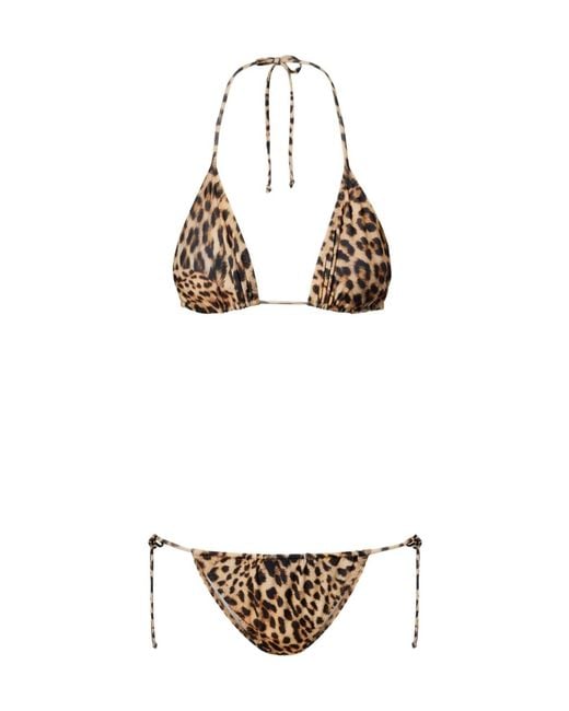 Norma Kamali White Printed Bikini