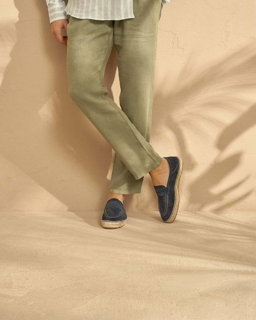 Manebí Blue Round Head Loafer Shoes for men