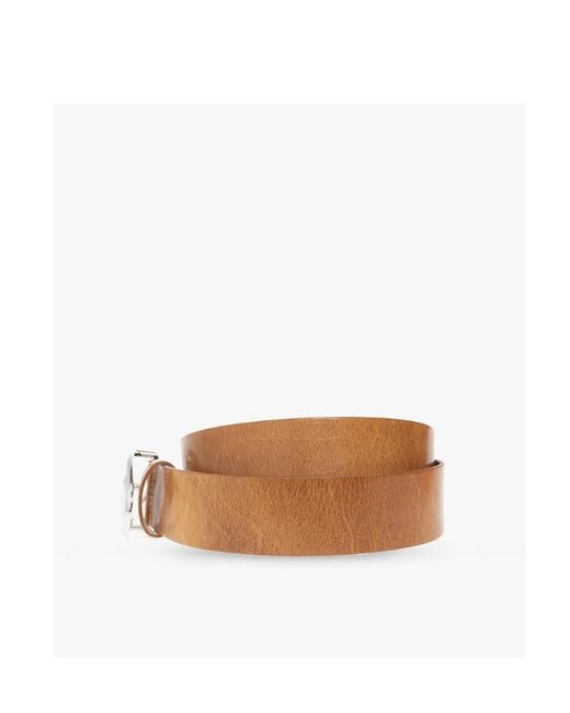 DIESEL White Logo-Buckle Belt for men
