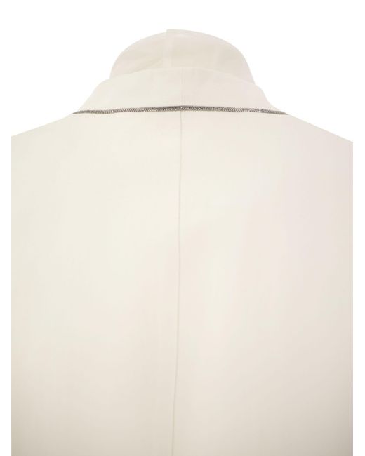 Brunello Cucinelli White Single Breasted Jacket