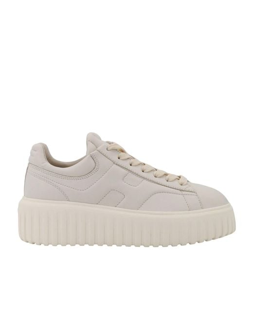 Hogan Gray Platform Low-Top Sneakers