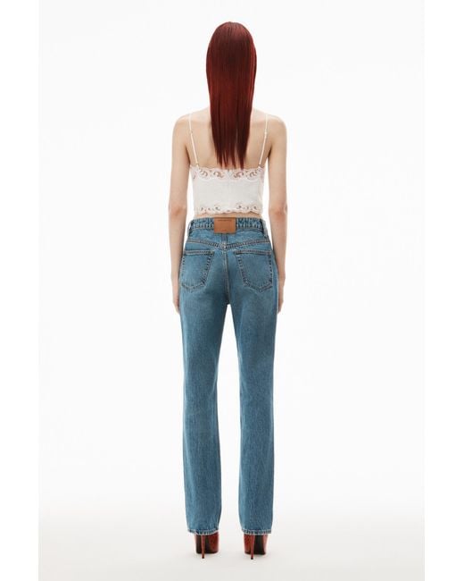 Alexander Wang Blue Stacked High-Rise Slim Jeans
