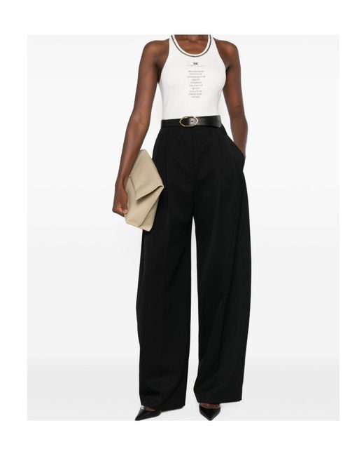 Elisabetta Franchi White Sleeveless Top