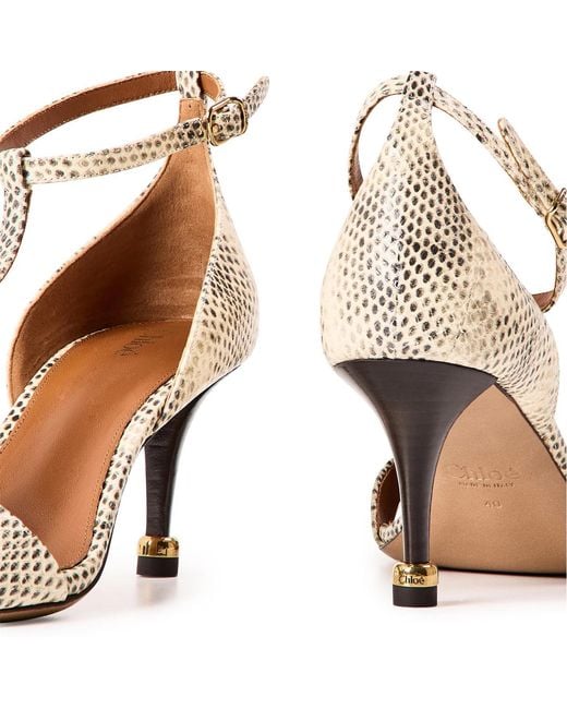 Chloé Metallic Logo Pumps