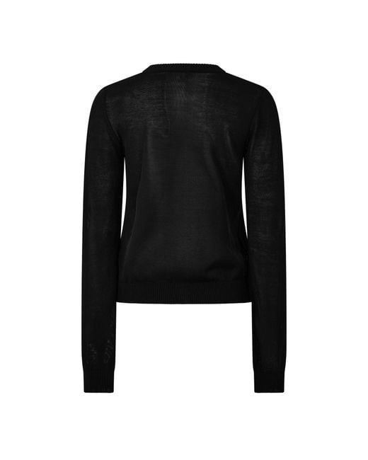 Ganni Black Argyle Cardigan