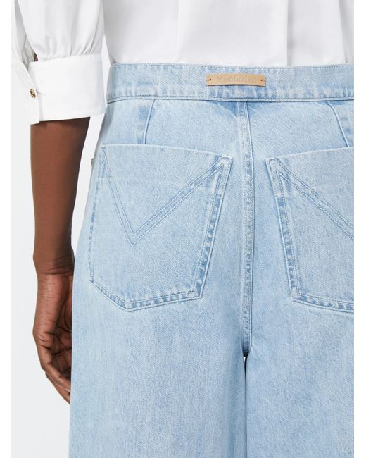 Max Mara Blue Wide-Leg Jeans