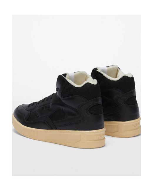 Jil Sander Black High-Top Sneakers
