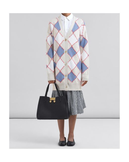 Marni Black Leather Trunkaroo Tote Handbag