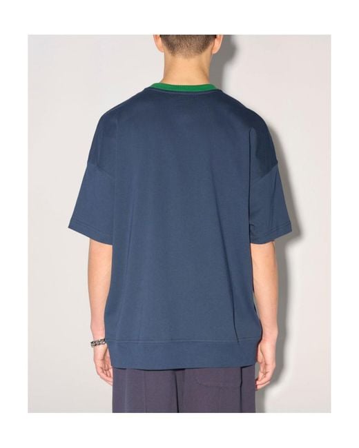 Ambush Green Logo Printed Panelled Crewneck T-Shirt for men