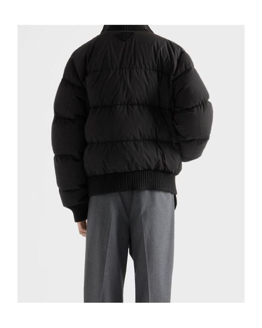Prada Black Quilted Zipped Jacket for men