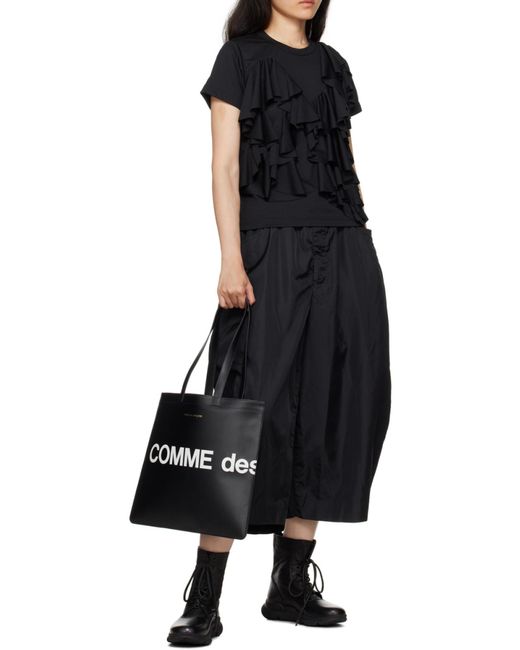 Comme des Garçons Black Printed Handbag for men