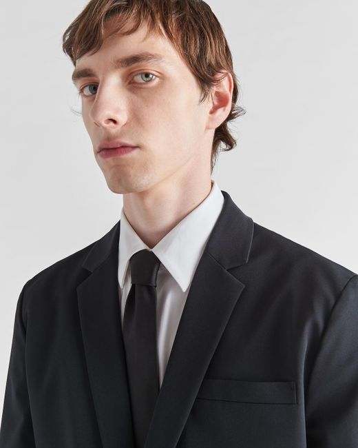 Prada Black Single Breasted Tailored Suit for men