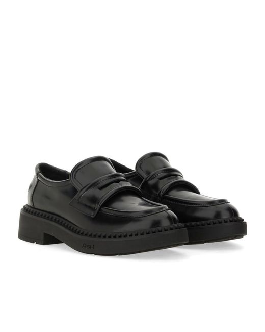 Ash Black Round-Toe Loafers