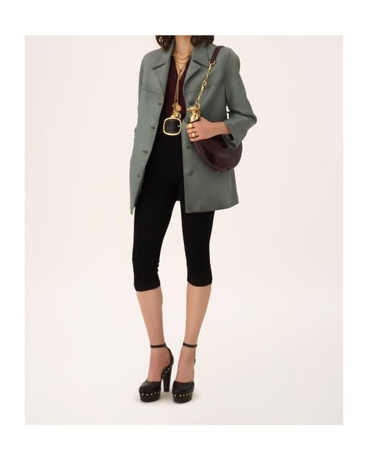 Chloé Blue Chloé Single-Breasted Long Jacket