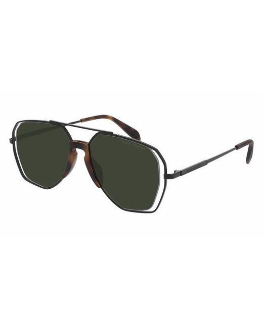 McQueen Green Logo Sunglasses for men