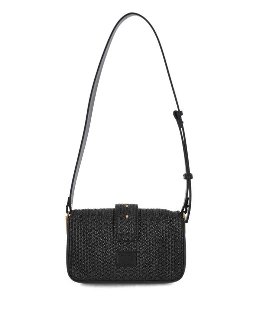 Pinko White Love One Foldover Crossbody Bag