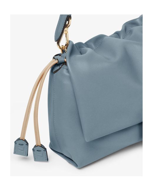 Fendi Blue Mamma Baguette Medium Shoulder Bag