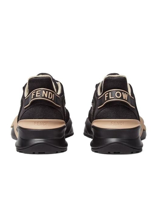 Fendi Black Flow Mesh Low-Top Sneakers