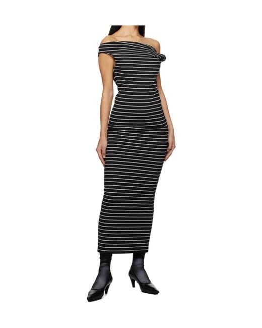 MSGM Black Viscose Dress