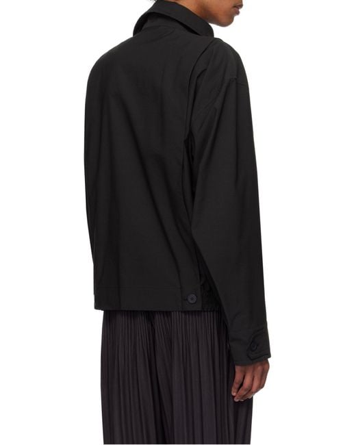 Homme Plissé Issey Miyake Black Homme Plissé Issey Miyake Parachute Jacket for men