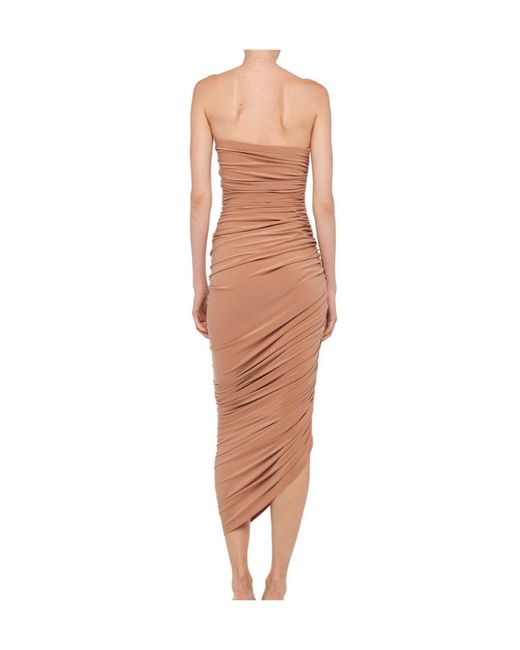 Norma Kamali Natural Strapless Diana Gown