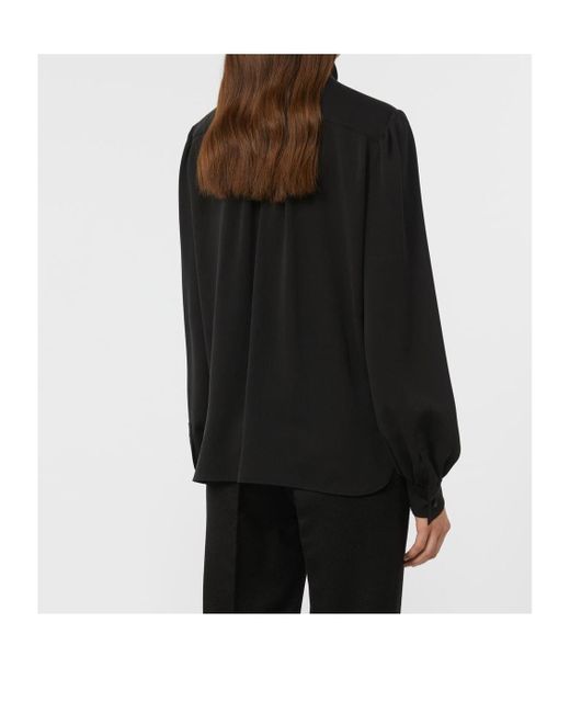 Max Mara Black Melania Tie Detailed Button-Up Shirt