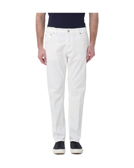 Pt Pantaloni White Pt Torino Cinque Tasche Slim Jeans for men
