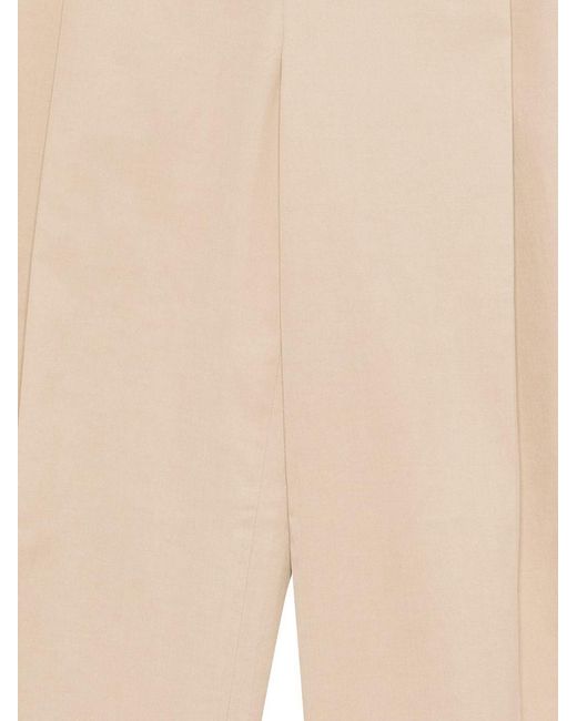 Vince Natural Pleated Wide-Leg Pants