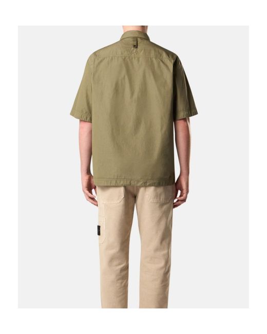 Stone Island Green Buttoned Patch Pocket Shirt for men