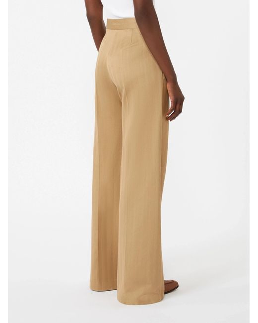 Max Mara Natural Mxmoliato High Waisted Wide-Leg Pants