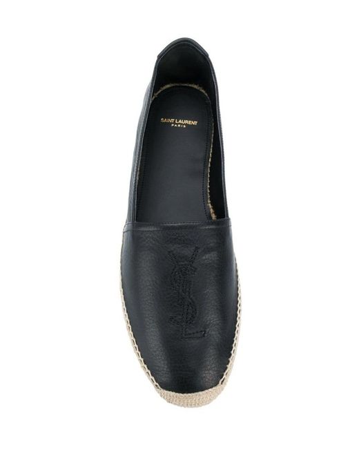 Saint Laurent Blue Embroidered Monogram Espadrilles for men
