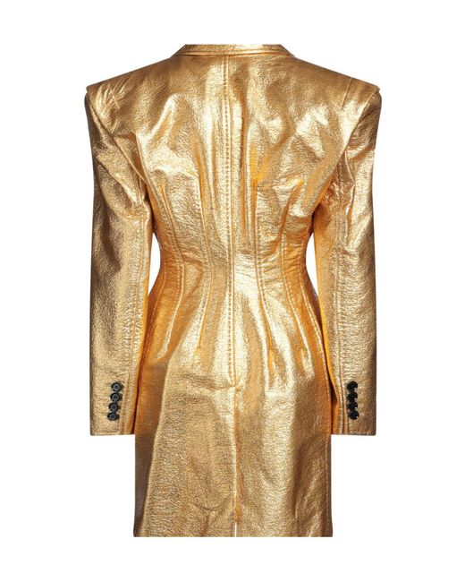 Dolce & Gabbana Metallic Solid Color Single-Breasted Long Coat