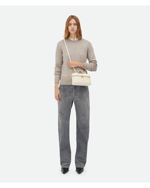 Bottega Veneta White Bang Bang Zipped Vanity Case